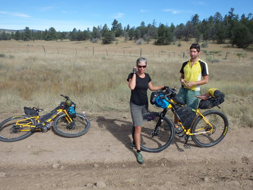 GDMBR: We met-up with this young cycling couple.